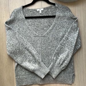 BP. Grey V-Neck Pullover Knit Sweater